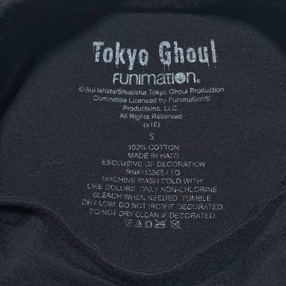 Tokyo Ghoul | Women | Black Ken Kaneki Graphic Short Sleeve Tee | Small - Picture 7 of 11